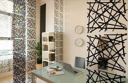 KOZIOL stixx KOMPLET czarny panel dekoracyjny ścianka działowa