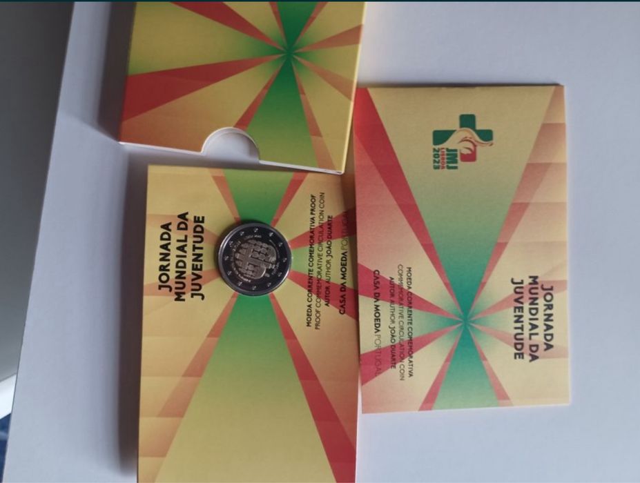 2euros proof jornadas da juventudo lote 10moedas