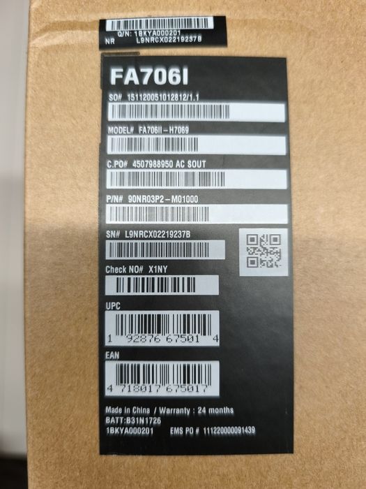 LAPTOP Asus Tuf Gaming A17