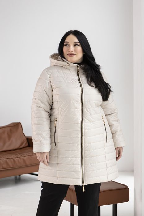 Женская удлинённая демисезонная куртка больших размеров.  54-82р