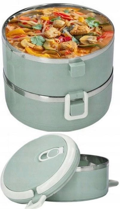 menażka lunchbox termos obiadowy pojemnik termiczny na żywność 2x500ml / 1l