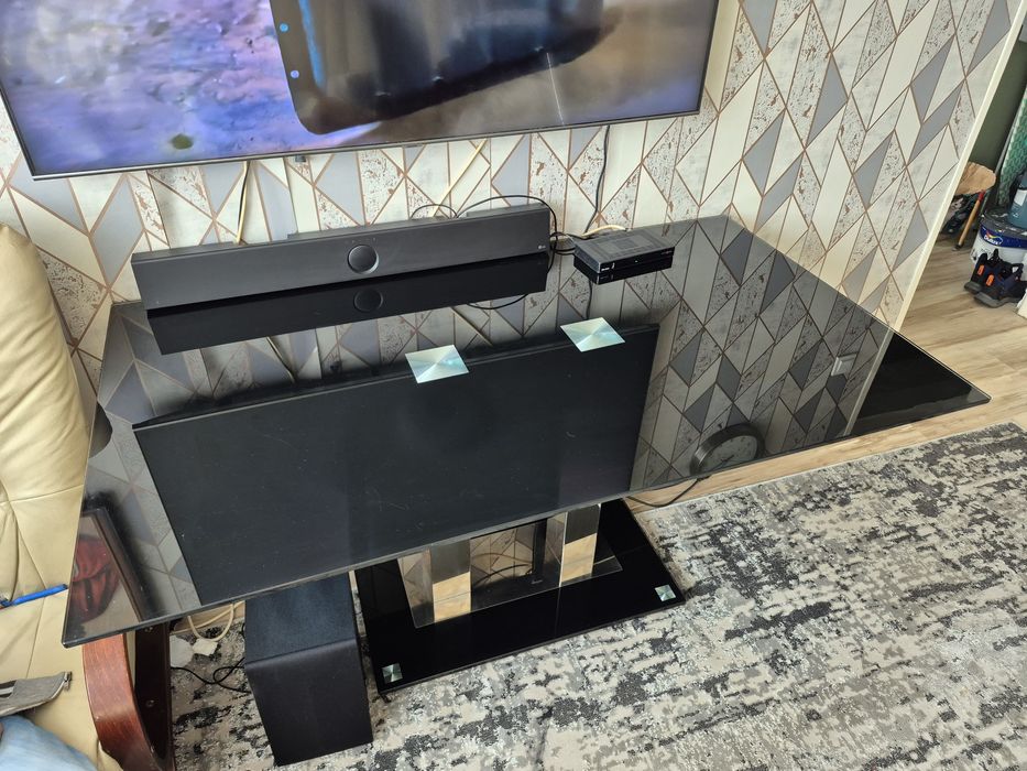 Szklano metalowy stół 160x90x75 wys
