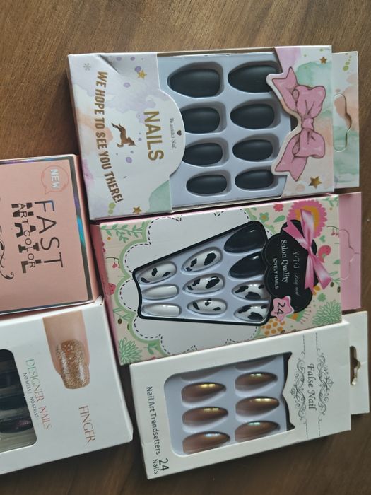 Paznokcie press on 5 opakowań