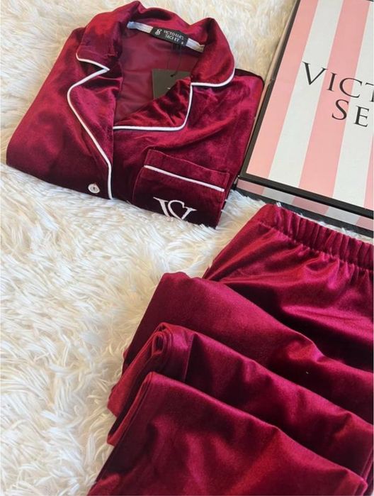 Жіноча піжама бархат victoria’s secret, оксамитова піжама, розмір S М