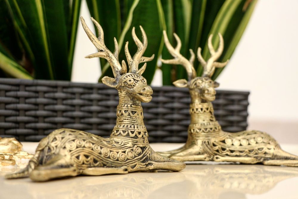 Статуетка Олень латунь