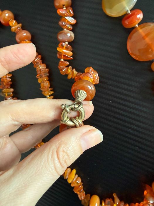 Намисто з бурштину срібло бусы янтарь натуральный серебро