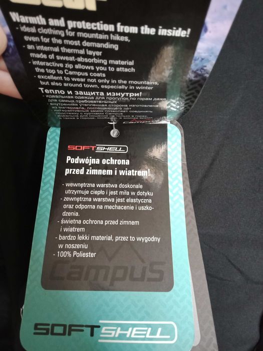spodnie narciarskie męskie softshell Campus GOMEZ r. XXL