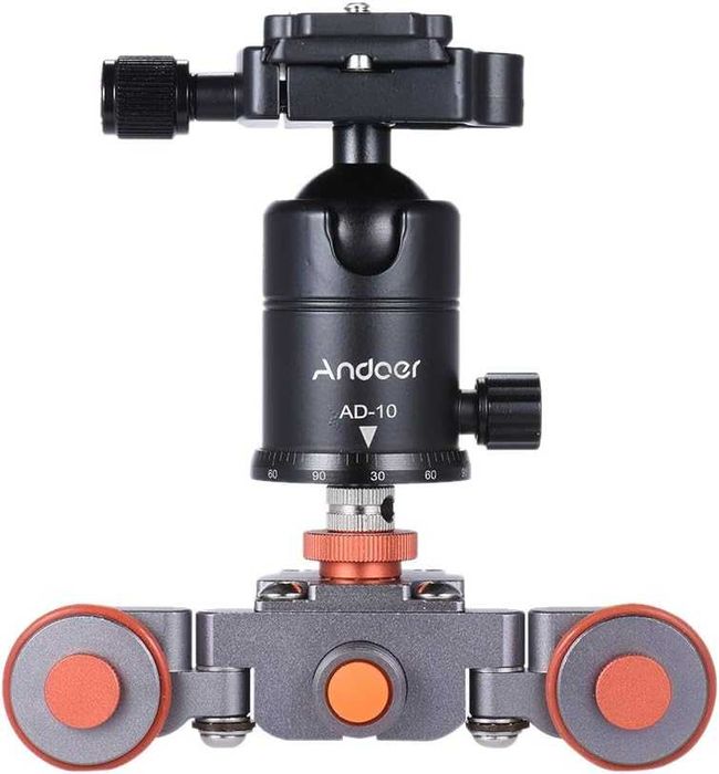 Auto dolly motorizado para cameras e telemóveis + Ballhead de tripé