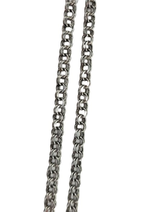 Elegancki srebrny łańcuszek damski 925 splot garibaldi długość 45,5 cm