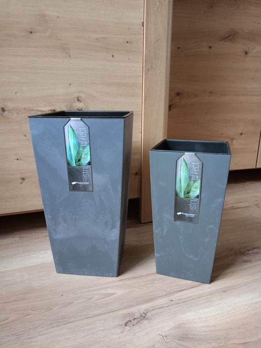 Donice Balkonowe Strukturalne Imitacja Betonu Plastik Loft Minimalizm