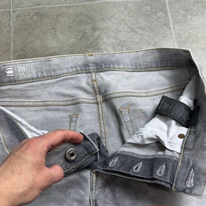 G Star Raw 3301 Slim Jeans джинси штаны джинсы штани брюки слим фит деним одяг одежда классические прямые зауженые ж стар рав плотные узкачи 658