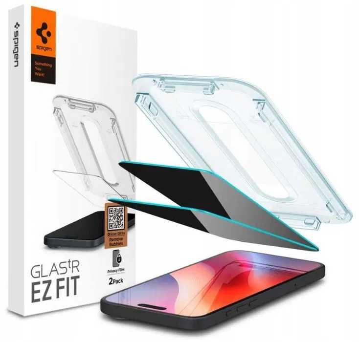 Szkło hartowane SPIGEN Glas.TR EZ Fit Privacy do Apple iPhone 16 Pro 2 szt