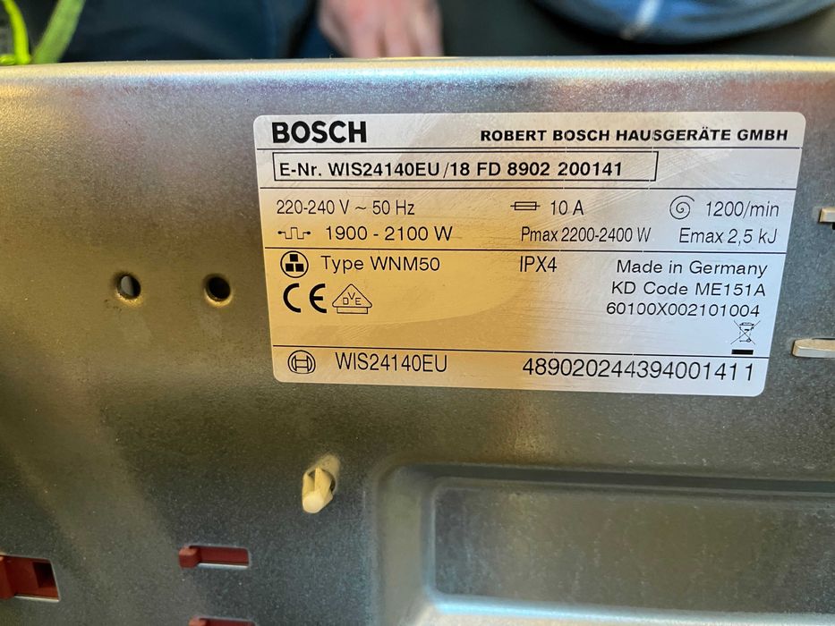 Pralka Bosh Logixx 7 Sensitive - uszkodzona, na części