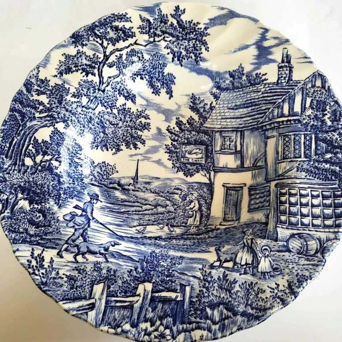 Serviço Jantar Myott _The Hunter_ e  Bridge Scenes - Crow Ducal