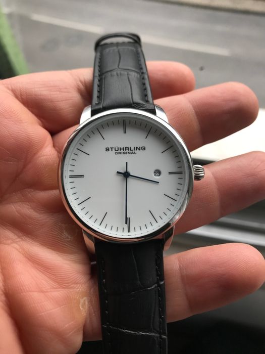 Relógio Clássico Stuhrling, estilo Bahaus Alemão