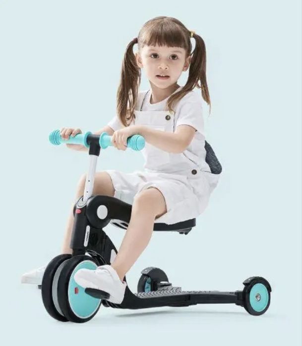 Дитячий біговел-трансформер BEBEHOO DGN 5-в-1 блакитний