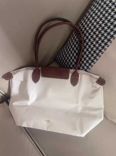 Longchamp Le Pliage – Duża, Wysokiej Jakości Torebka Biała