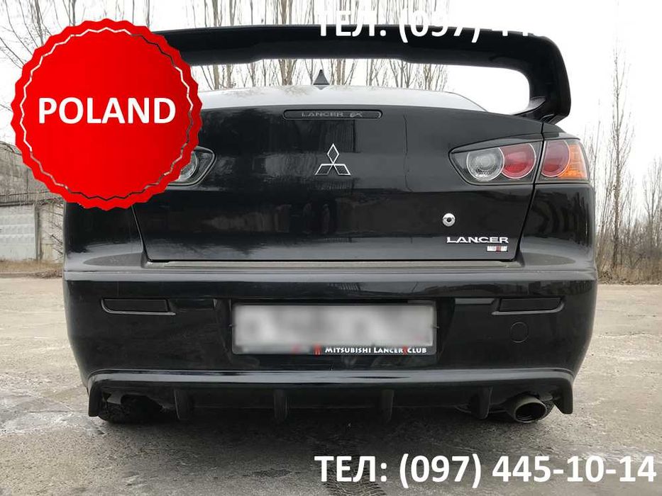 Диффузор заднего бампера Mitsubishi Lancer X 10 / Митсубиши Лансер Х