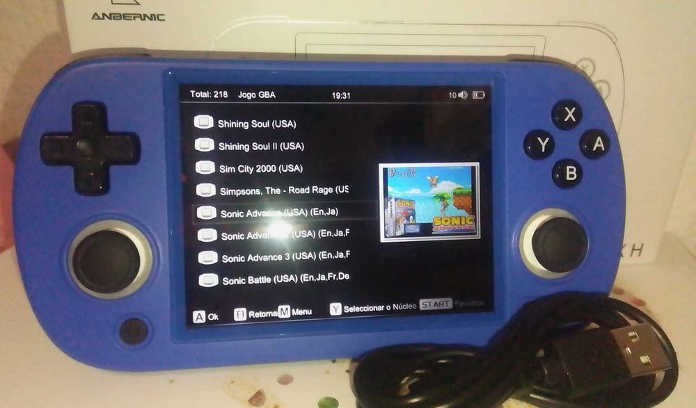 Consola Portátil Anbernic RG40XX H - Azul - Nova!!