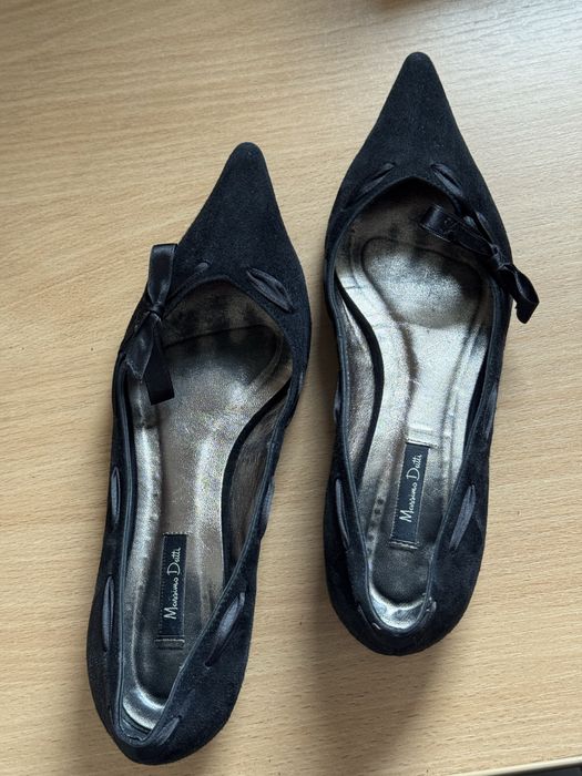 Замшеві балетки човники Massimo Dutti 25.5 см