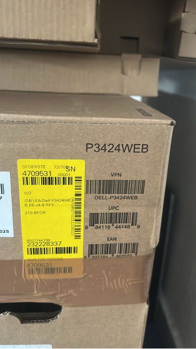 Monitor dell pro curvo 4k de 34 polegadas (P3424WEB)