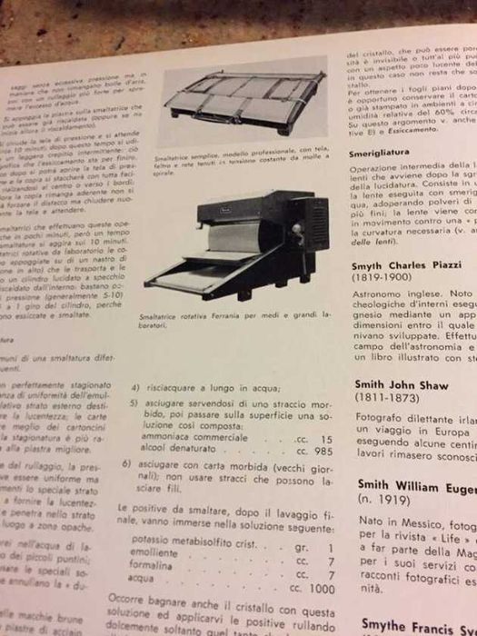 Guia Alfabético para Fotografia. Livro antigo. ITALIANO