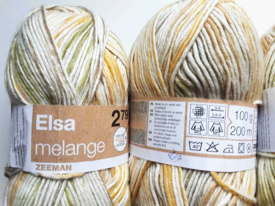 Włóczka 50% Bawełna 9,8zł/100gr Melanż