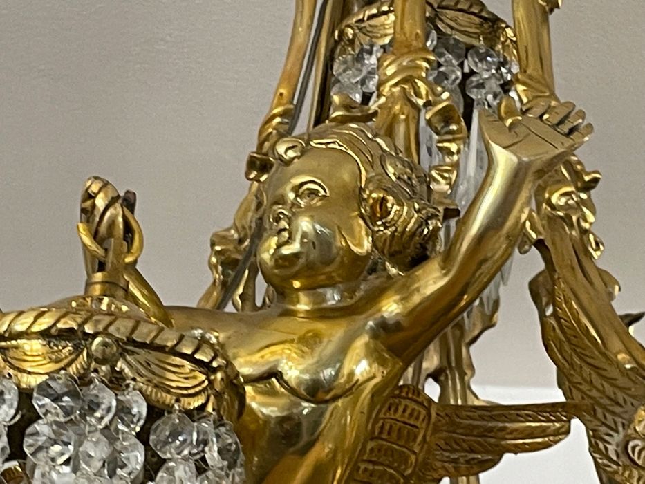 Żyrandol Pałacowy Wisząca Lampa 6 Aniołów