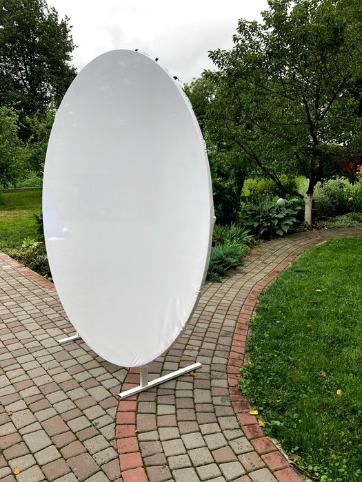Фотозона металевий круг 220см, банер глянцевий Продаж