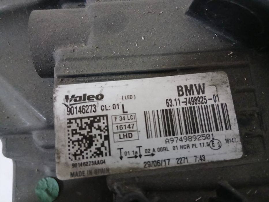 Farol BMW serie 3 GT F34