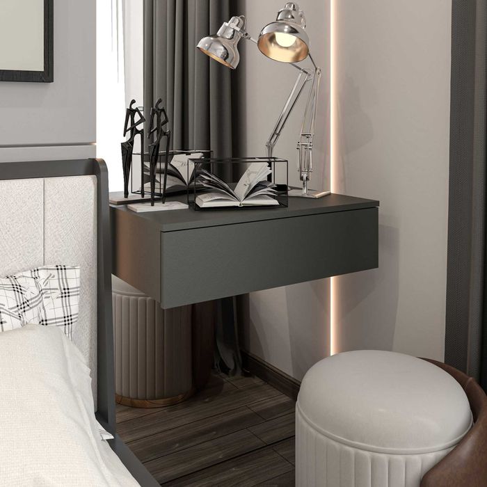 Туалетний столик, 70, 80, 92, 100см підвісний візажний стіл