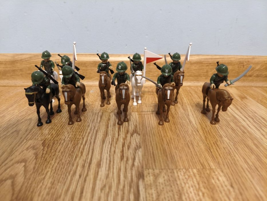 Figurki Cobi + konie Ułani Polscy