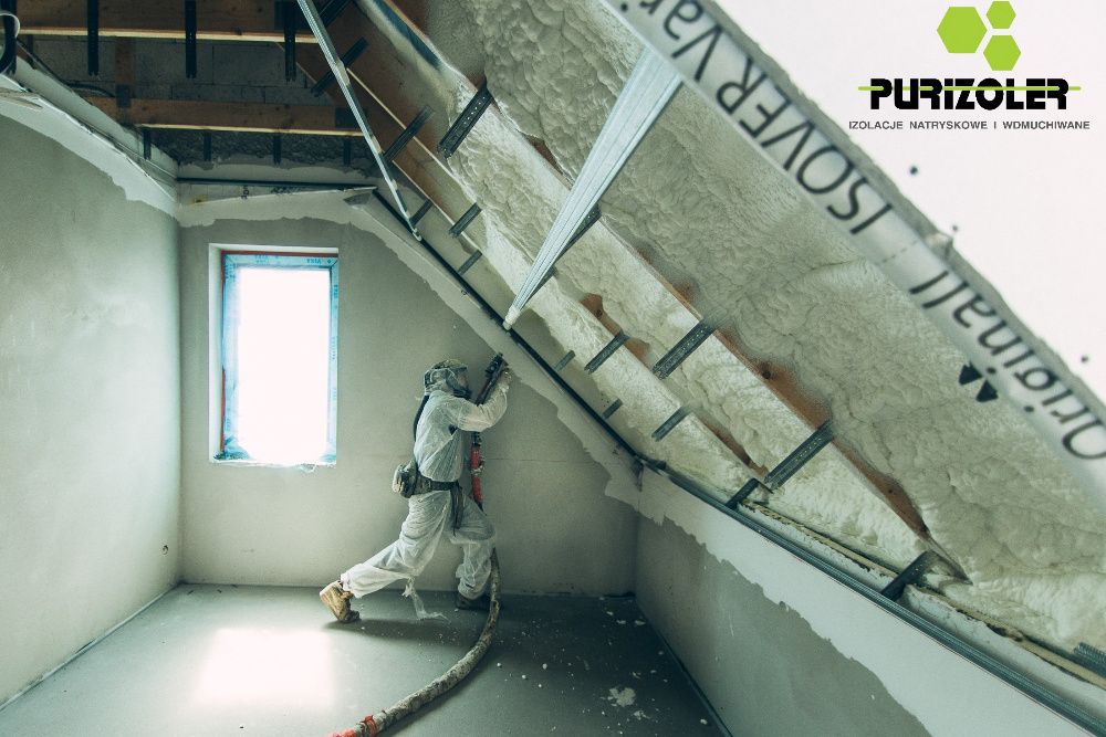 Ocieplanie piana PUR izolacje natryskowe wełna mineralna celuloza