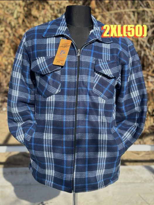 Тепла рубашка на хутрі тепла кофта на меху 48 50 54