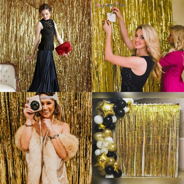 Шторка из фольги дождик баннер мишура фон фотозона из шаров арка годик