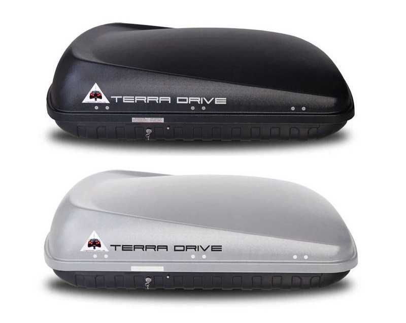 Автобокс на дах Terra Drive широкий 420 чорний сірий мат 152*100*43 см