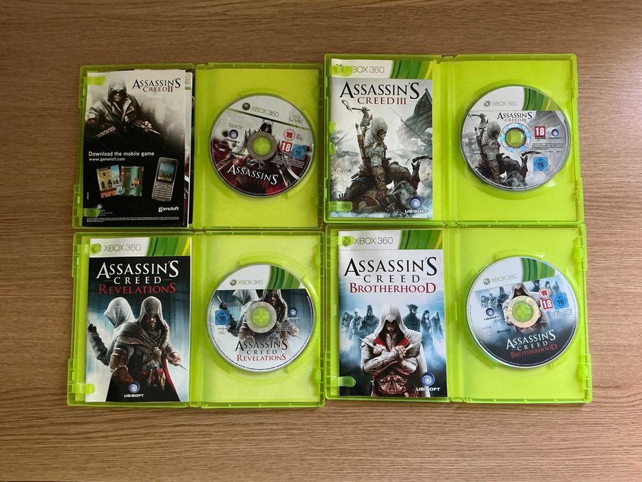 Assassin’s Creed 4 gry Xbox 360 – II, III, Brotherhood, Revelations