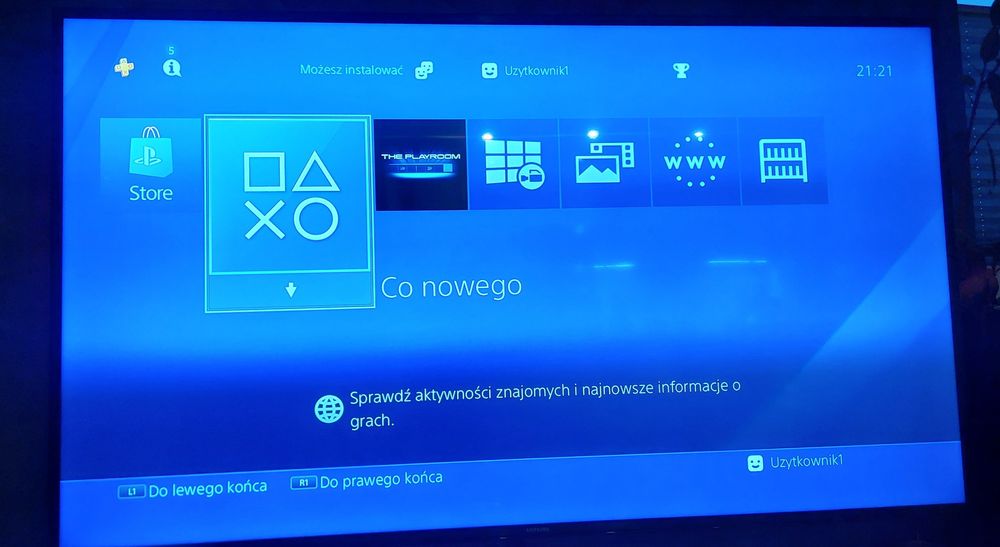 Konsola PS4 Slim 1,5 TB, 2 pady, 9 gier
