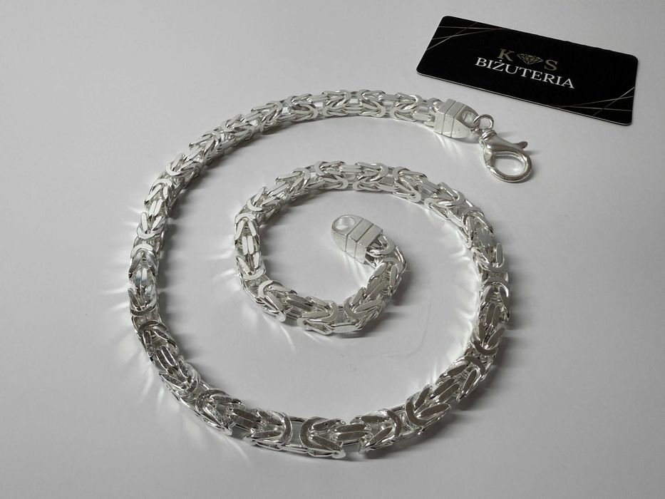 Srebrny Łańcuszek splot Królewski 59,5 CM 188 GRAM ! PR. 925 Okazja !
