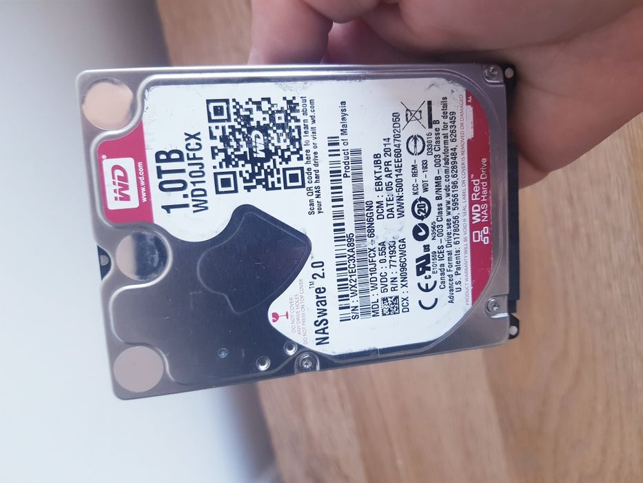 Dysk twardy Wester digital HDD WD Red 1TB 5.4K 16MB SATA III 2.5''