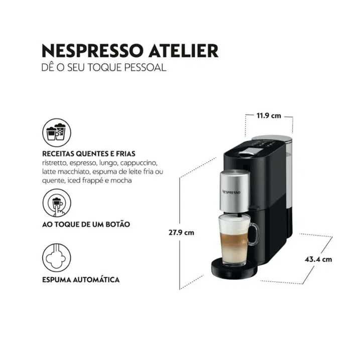 Máquina de Café Nespresso Seminova com Dispensador Touch Sleeve