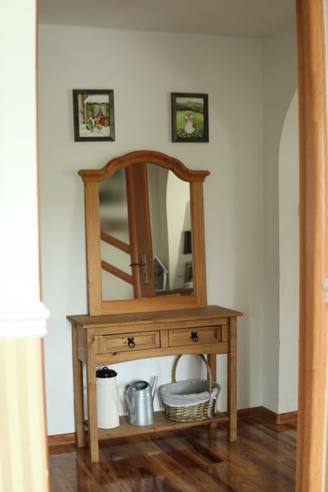 Piękne drewniane duże lustro drewniana rama