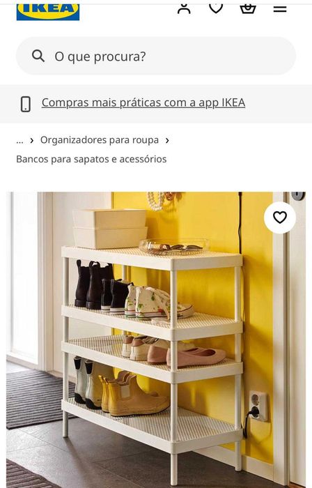 Sapateira IKEA MACKAPÄR branco, 78x32x40 cm