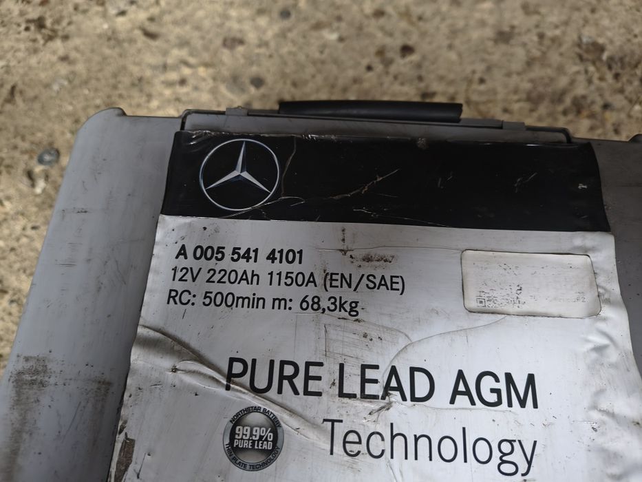 Akumulator Agm Mercedes 220Ah 1150A idealny na bank energii.