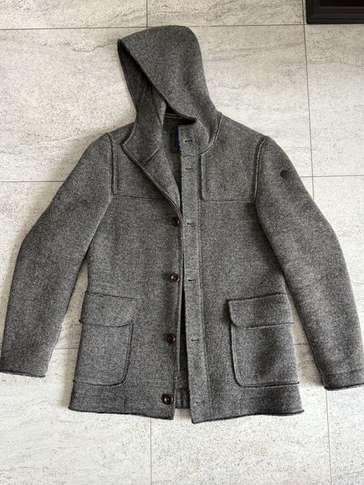 Сіре чоловіче пальто Trussardi оригінал