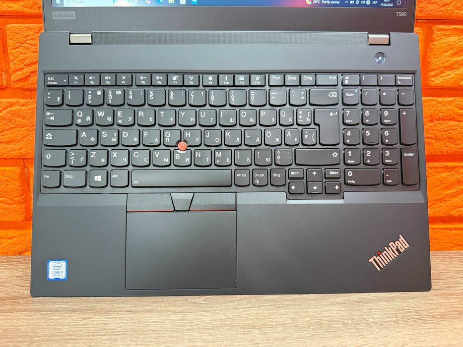 Ноутбук 15.6" Lenovo ThinkPad T590 (1920х1080) IPS/ i7-8565U, 16 DDR4, 512GB M.2/ 4G LTE, IR camera/ Гарантія 1 рік