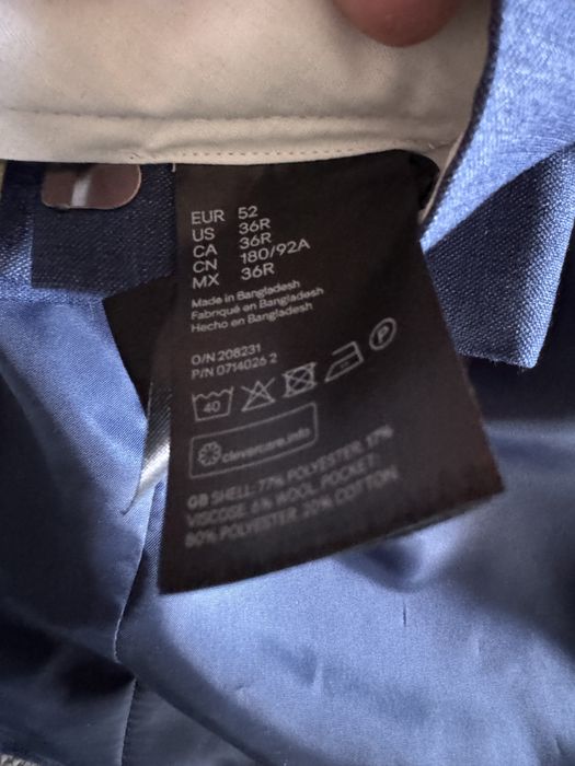 Garnitur meski/ chlopiec 52 slim h&m