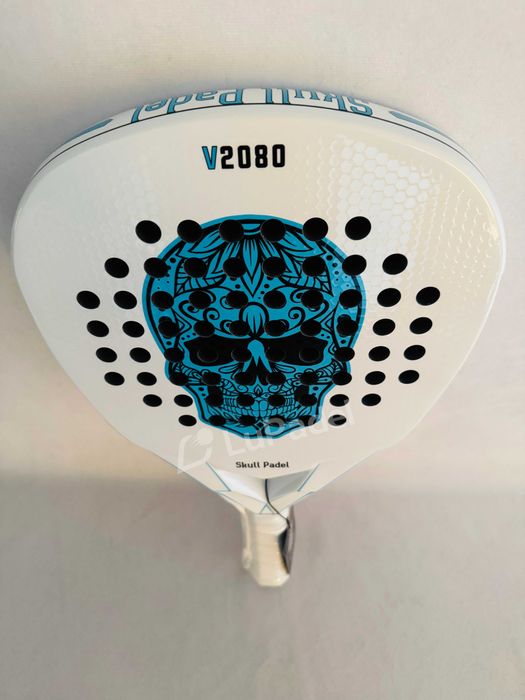 Ракетка для Падель (Padel) тенісу – Skull Padel V2080 White Blue 12K