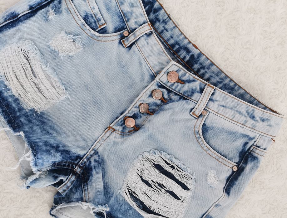 Krotkie spodenki jeans szorty damskie rozmiar S 36