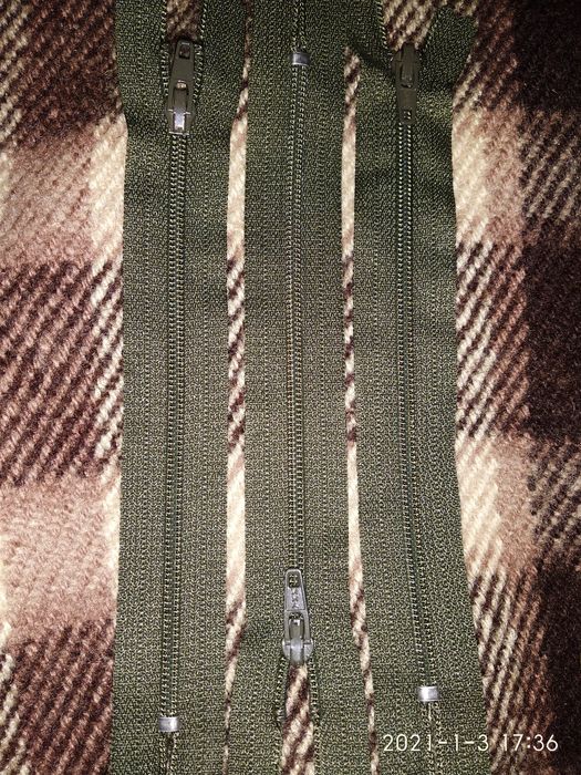 молния защитного цвета карманка спиральная